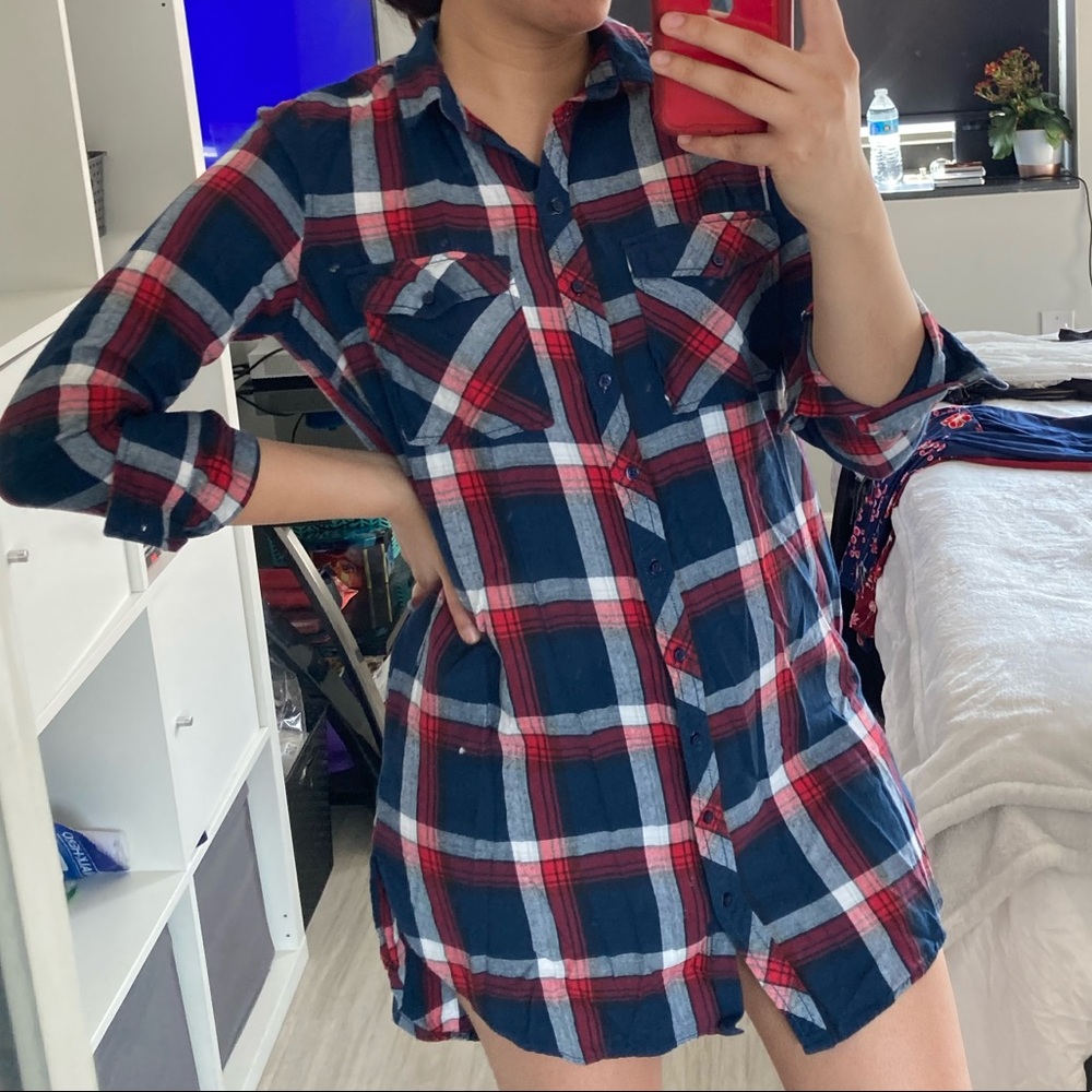 Plaid T-Shirt Dress